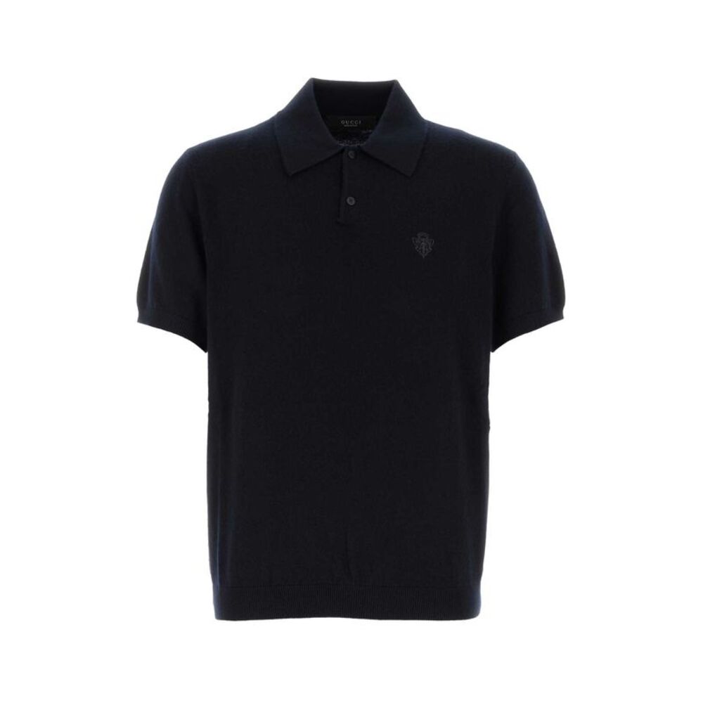 Gucci Men Midnight Blue Cashmere Polo Shirt